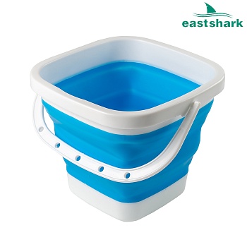 Ведро квадратное складное EastShark 30*17*24 10л синее