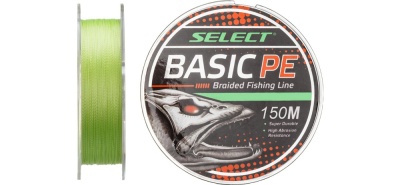 Шнур Select Basic PE X4 150m (салатовый) 0.14mm 15LB/6.8kg
