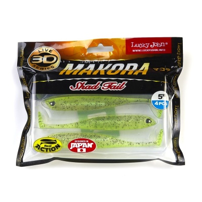Виброхвосты LJ Pro Series 3D MAKORA SHAD TAIL 4.0in(10,00)/006 6шт.