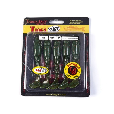 Виброхвосты съедоб. искусст. LJ Pro Series TIOGA FAT 3.9in(10.00)/PA16 5шт.