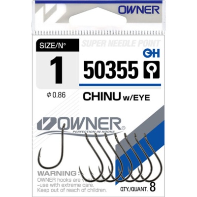 Крючок OWNER Chinu w/eye BC №1 8шт
