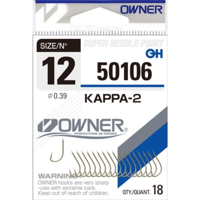 Крючок OWNER Kappa-2 brown №18 18шт