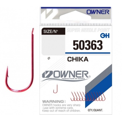 Крючок OWNER Chika red №16 13шт