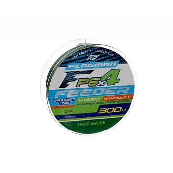 Шнур FLAGMAN PE Hybrid F4 Feeder 300м Moss Green 0,12мм 6,4кг